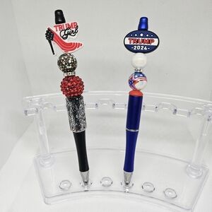 Trump Lady Or Trump 2024 Bling and Beaded Pen Black Ink